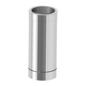 Edelstahlschornstein - Rohrelement mit integriertem Wandfutter 500 mm - doppelwandig - STN DW-NEO