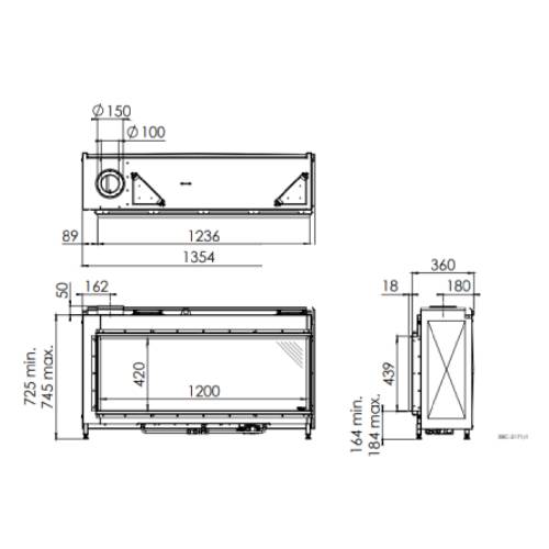 Gaskamin DRU Global 120 BF RCE