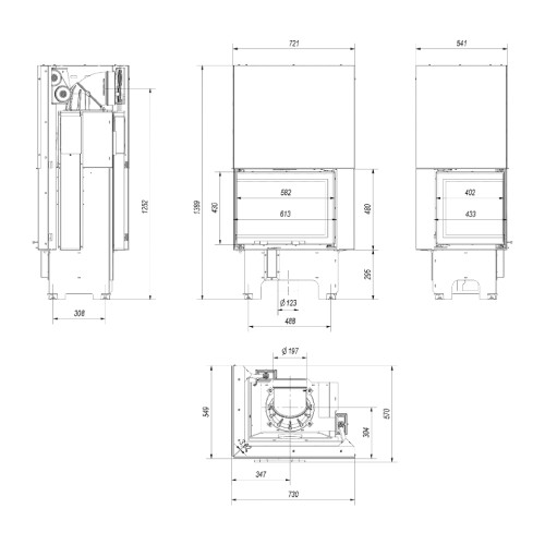 Kamineinsatz Kratki VNL 610/430 9 kW