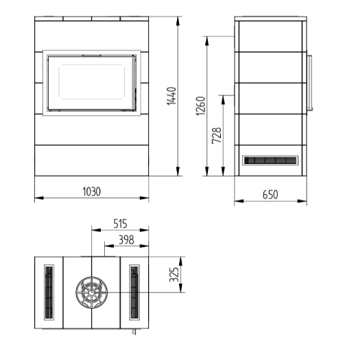 Kaminbausatz Jydepejsen Sigma Titan 2 | 7 kW