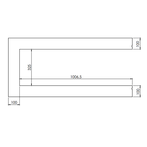 Gaskaminzubehör DRU - Einbaurahmen für Metro 100XTU-41 RCH (8-seitig, B = 100 mm)