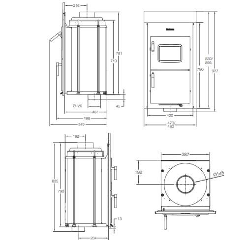 Kachelofeneinsatz Buderus Logaflame HLS117 8 kW