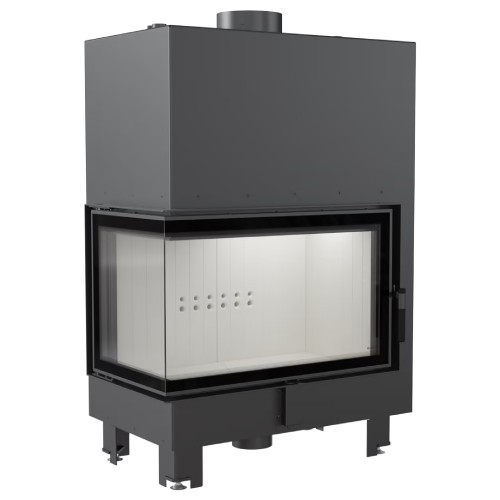 Kamineinsatz Kratki MBO PW 15 kW Eckkamin wasserführend