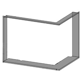Kaminzubehör Austroflamm - 63x40x42 Designrahmen schieb rechts