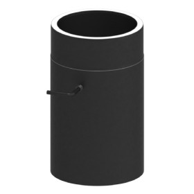 Ofenrohr - Längenelement 300 mm mit Drosselklappe - schwarz - doppelwandig - Jeremias Iso-Line