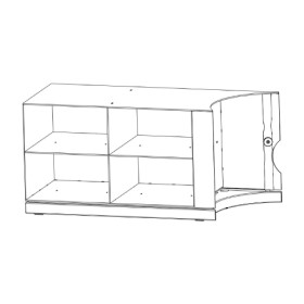 Kaminzubehör Austroflamm - Beistellbox links, b = 68,1 cm, h = 41,1 cm