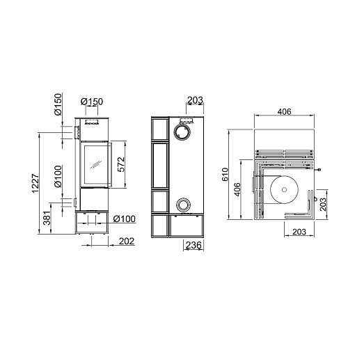 Kaminofen Spartherm Piko Frame Furniture 5,9 kW
