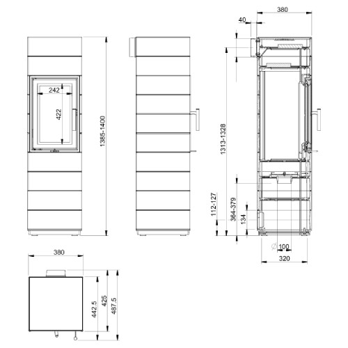 Kaminofen Leda Corna 4 kW