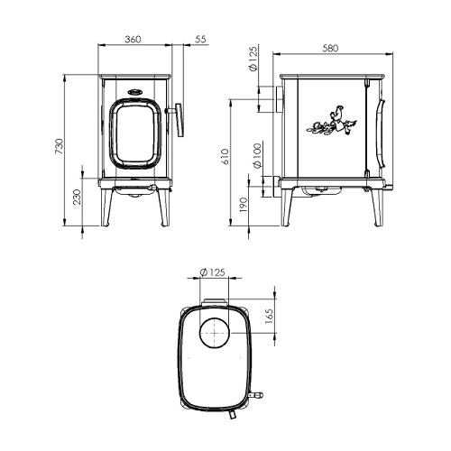 Kaminofen Dovre SAGA 101 | 7 kW