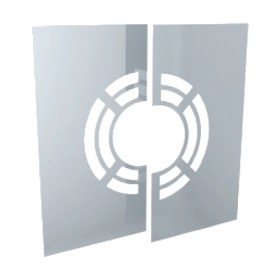 Edelstahlschornstein - Untersichtblende 0° zweiteilig hinterlüftet - doppelwandig - STN DW-NEO
