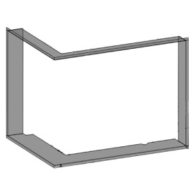 Kaminzubehör Austroflamm - 63x40x42 Designrahmen schieb links