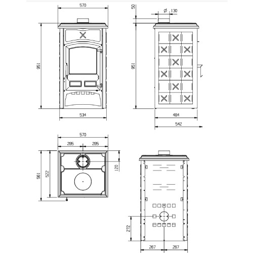 Kaminofen La Nordica Gisella 8 kW