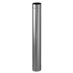 Edelstahlschornstein - Rohrelement 1000 mm mit Doppelmuffe - einwandig - Schiedel PRIMA PLUS