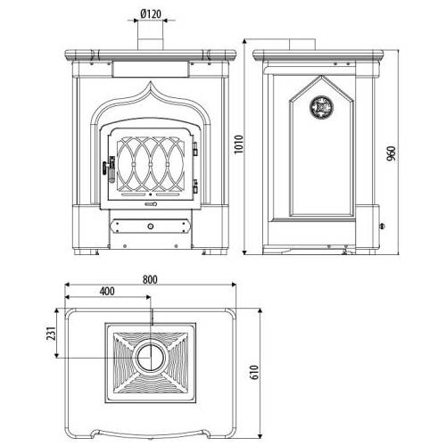 Kaminofen Sergio Leoni Giglio E 9,9 kW