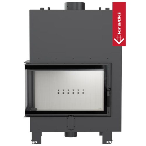 Kamineinsatz Kratki MBO PW 15 kW Eckkamin wasserführend