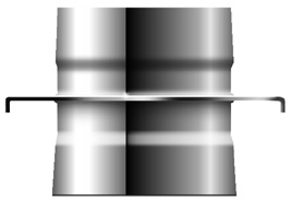 Edelstahlschornstein - Zwischenstütze - doppelwandig - Schräder Future line DW