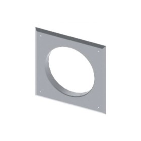 LAS-Schornstein - Wandrosette 220 x 220 mm, für Diablo Next und Polo, schwarz, Ø156 mm - DRU LAS ES-I 150/100