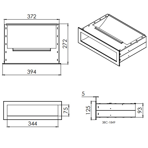 Gaskaminzubehör DRU - Ventilationelement Lux Lignum