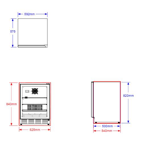 Grillzubehör Bull BBQ - Premium Outdoor Kühlschrank mit Glastür