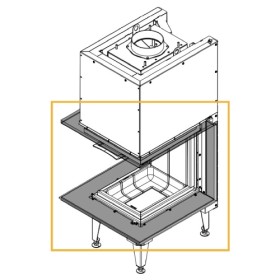 Kaminzubehör Austroflamm - 75x35x45 S3 2.0 Designrahmen