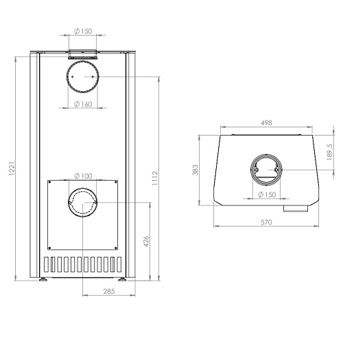 Kaminofen Fireplace Oregon 6 kW