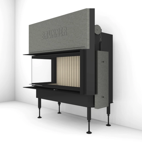 Kamineinsatz Brunner BKH 5.0 Eck 42-98-42 links/rechts 11 kW Schiebetür