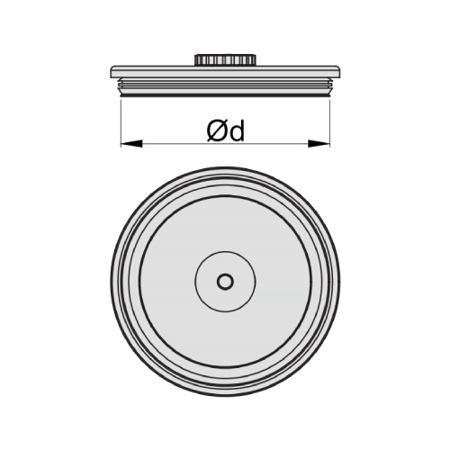 Edelstahlschornstein - Blinddeckel BDVIT, max. 200°C, für Erdgas-Anlagen - einwandig - eka complex E