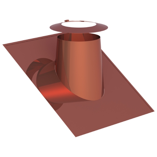 Kupferschornstein - Dachdurchführung 26°-35° mit Wetterkragen für Jeremias DW-FU