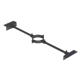 Edelstahlschornstein - Sparrenhalter verstellbar 500-900 mm - doppelwandig - Jeremias DW-BLACK