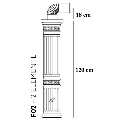 Kaminzubehör Sergio Leoni - Keramiksäule für Giglio E