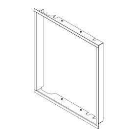 Kaminzubehör Austroflamm - 55x51 Designrahmen klapp flach, Ausführung in gussgrau