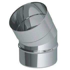 Edelstahlschornstein - Winkel 30° starr - einwandig - Reuter EW-BLUE