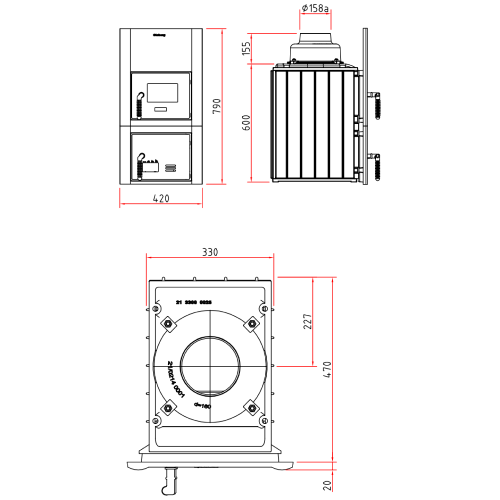 Kachelofeneinsatz Olsberg Format 6 | 6 kW