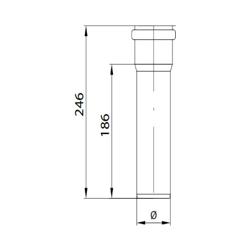 Kunststoffschornstein - Längenelement 420 mm - einwandig - Jeremias EW-PPS