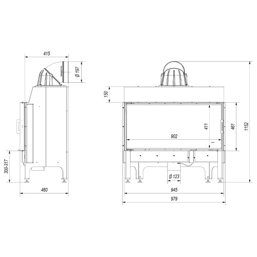 Kamineinsatz Kratki Nadia 14 | 14 kW