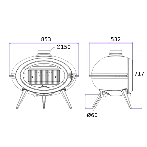 Kaminofen Invicta Brio 7 kW