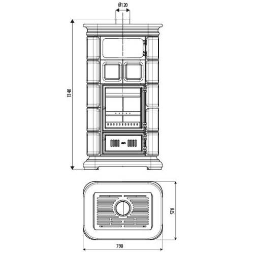 Kaminofen Sergio Leoni Marlene Maxi L/F E 9,6 kW