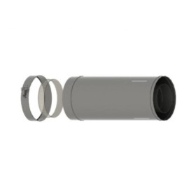 LAS-Schornstein - Längenelement 500 mm, kürzbar, schwarz lackiert Ø150/100 mm - DRU LAS ES-I 150/100