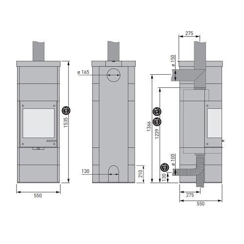 Kaminofen Skantherm Milano Stein 2.0 | 6 kW Speckstein