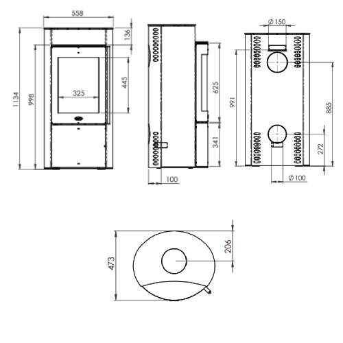 Kaminofen Fireplace York 6 kW