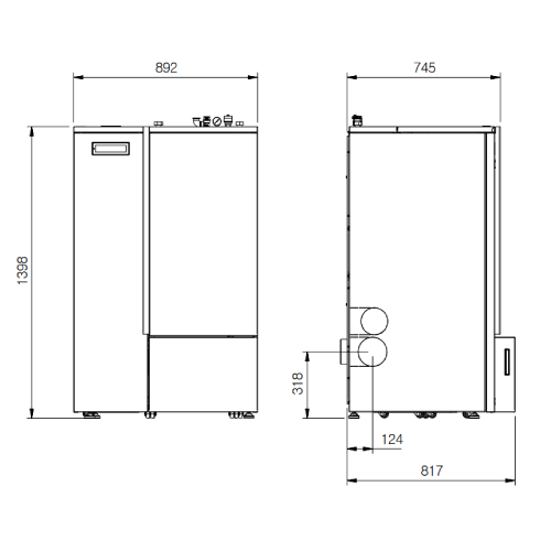 Pelletkessel La Nordica Extraflame PR 30 | 30 kW