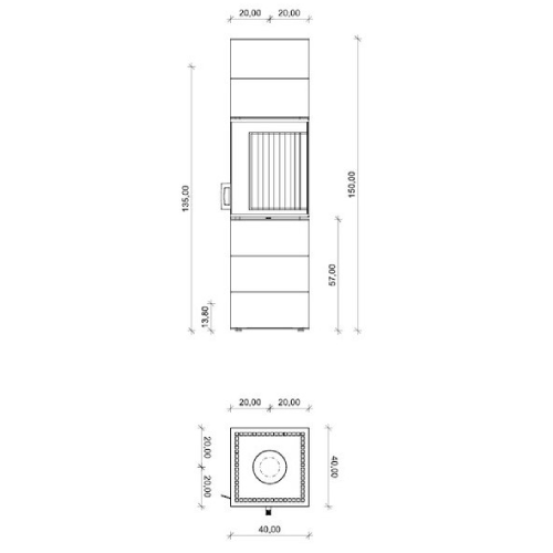 Kaminofen Neocube S20 Black & White Edition 5,4 kW