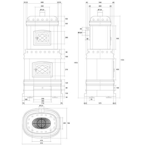 Kaminofen Sergio Leoni Viennese 14,6 kW