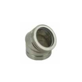 Edelstahlschornstein - Bogen 45° - doppelwandig - Schiedel Metaloterm MF