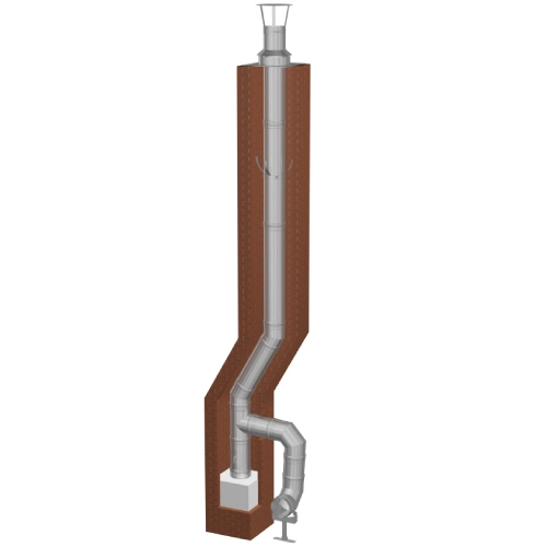 Edelstahlschornstein einwandig Ø 120 mm - Jeremias EW-FU