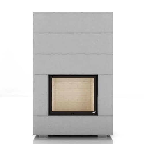 Kaminbausatz Brunner BSK 04, Kamin-Kessel 13 kW Wasserführend, Schiebetür