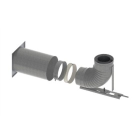 LAS-Schornstein - Schornsteinanschluss für Weiterbau mit LAS-System im Schacht Ø150/100 mm - DRU LAS ES-I 150/100