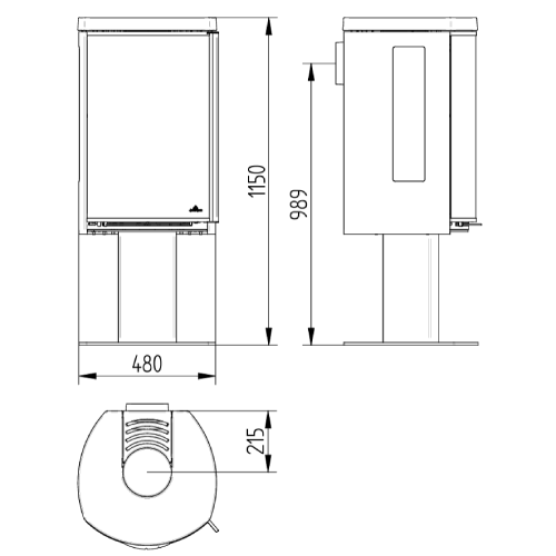 Kaminofen Jydepejsen Cozy Modern Base 6 kW