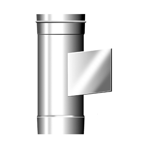 Edelstahlschornstein - Prüföffnung mit Kasten - einwandig - Schräder Future EW