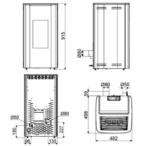 Pelletofen RED FLORA 6,3kW